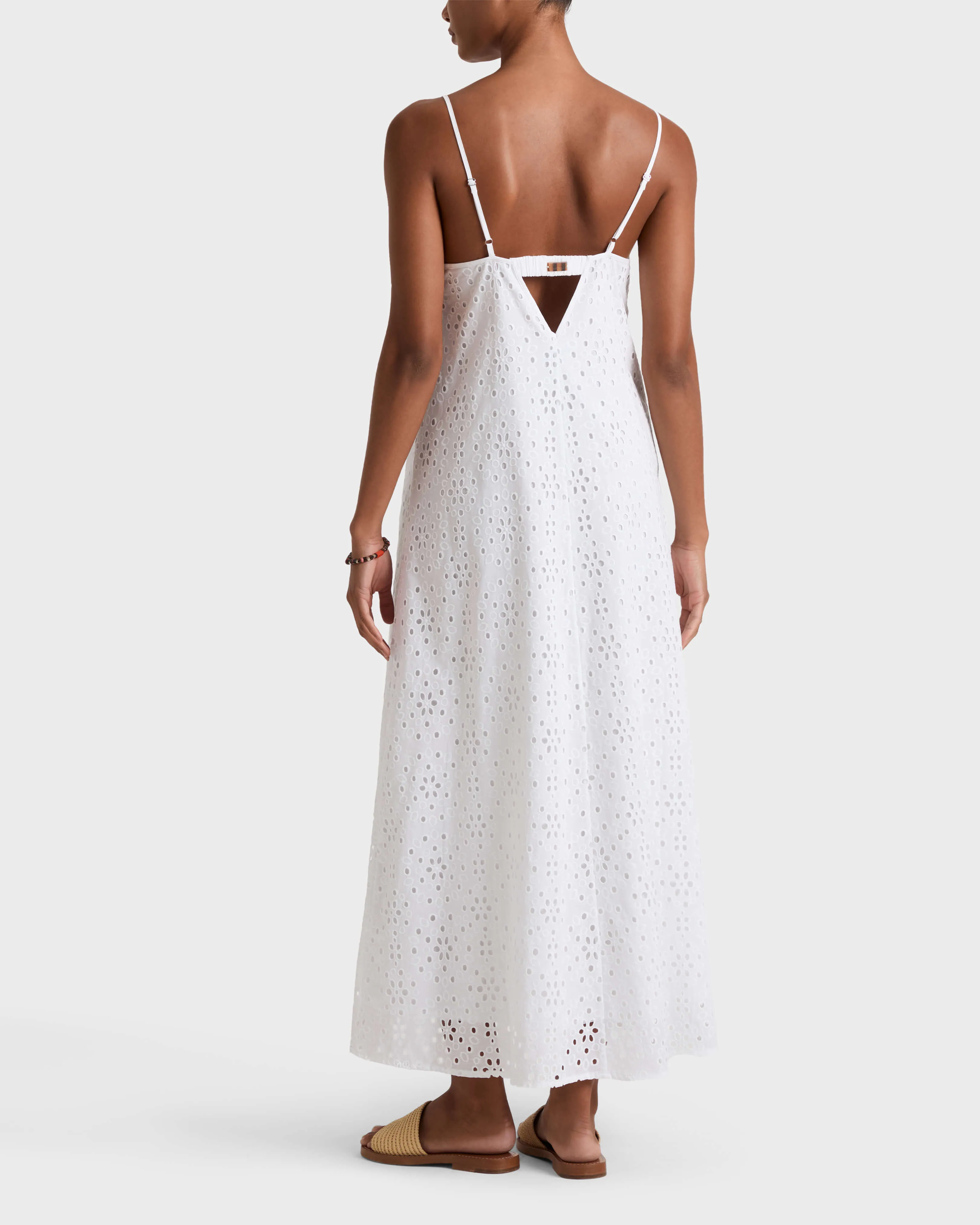 Vilebrequin - Maxi-kleid Aus Broderie Anglaise Mit V-ausschnitt - Tunika - Lizze - Weiss - Größe S – Bild 4