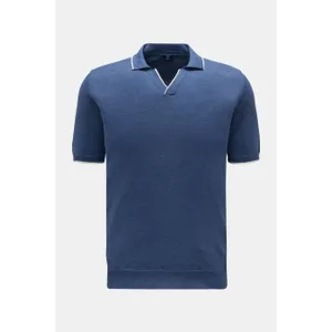 Fedeli - Herren - Kurzarm-Strickpolo %27Delta%27 graublau Fedeli - Herren - Kurzarm-Strickpolo %27Delta%27 graublau