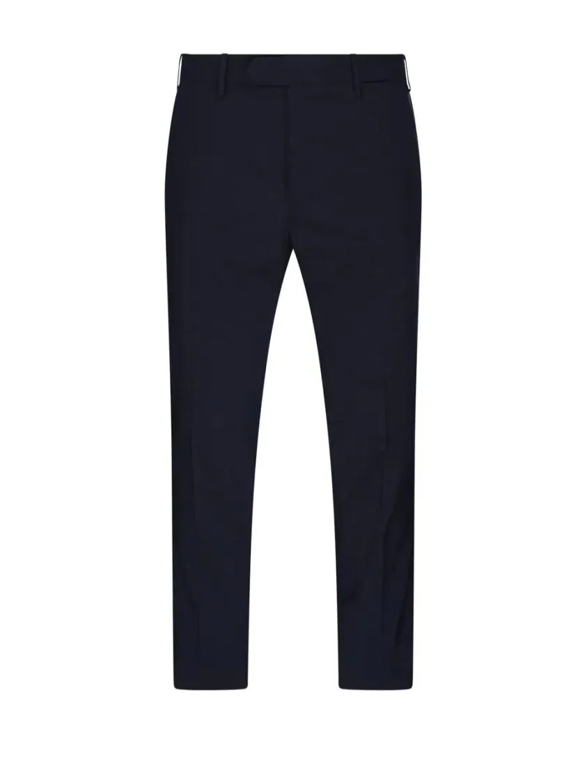 SANTANIELLO - Tailored Black Suit With Notch Lapels And Two-Butt - Größe 54 - blau – Bild 3