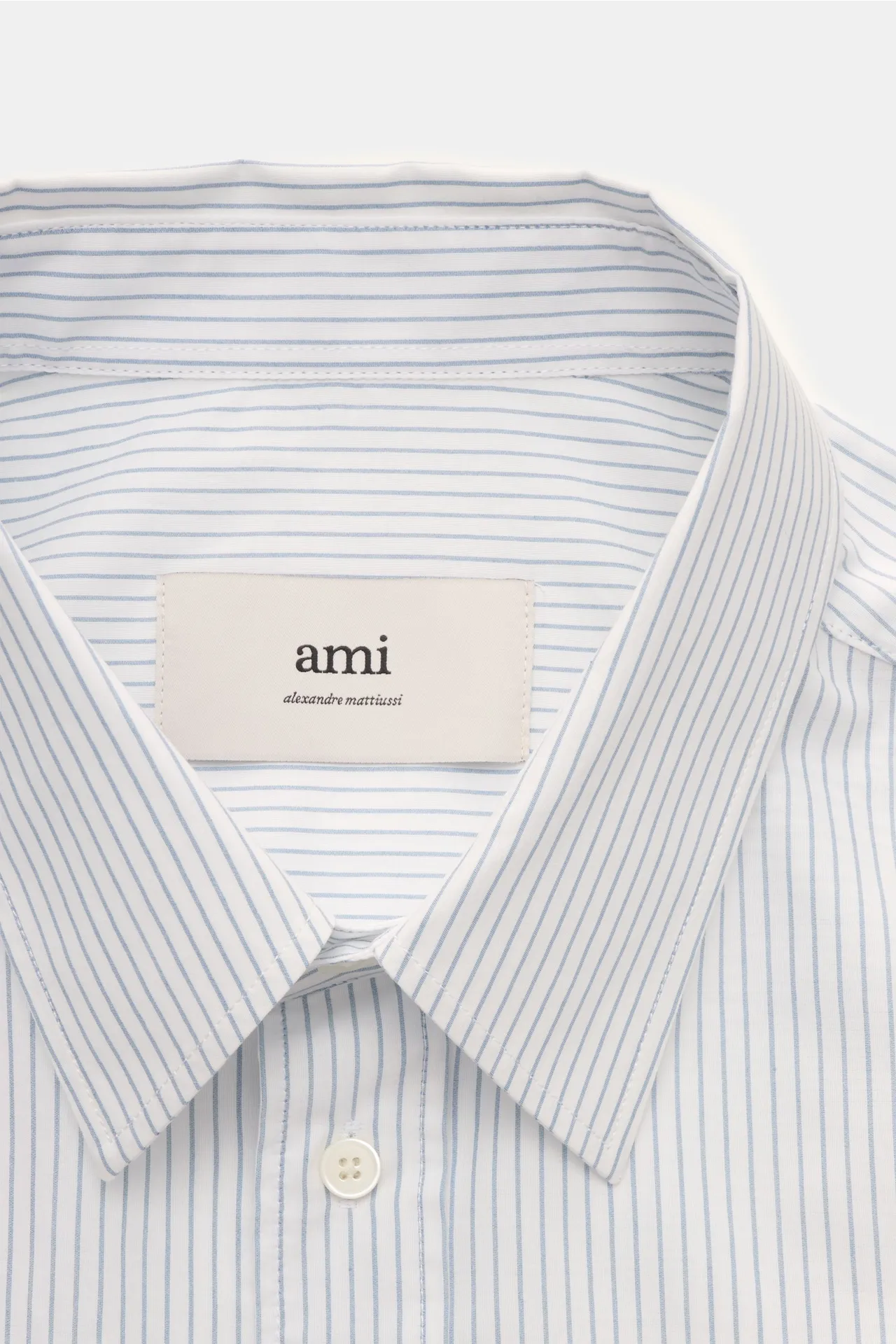 Ami Paris - Herren - Casual Hemd Kent Kragen rauchblau/weiß gestreift