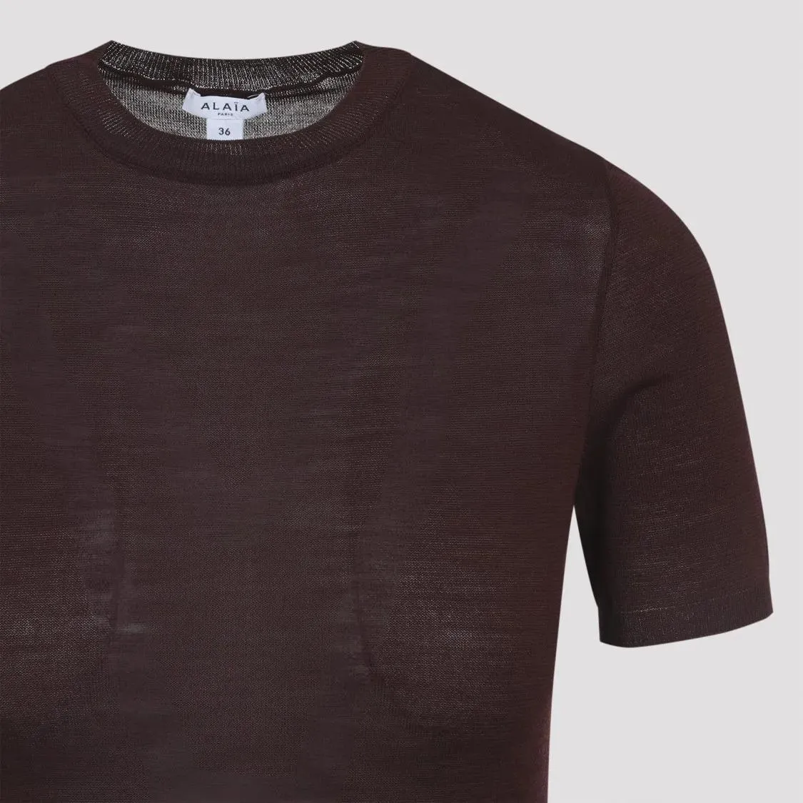 Alaia - Bordeaux Wool And Silk Slim-Fit Bodysuit - Größe 36 - rot – Bild 2