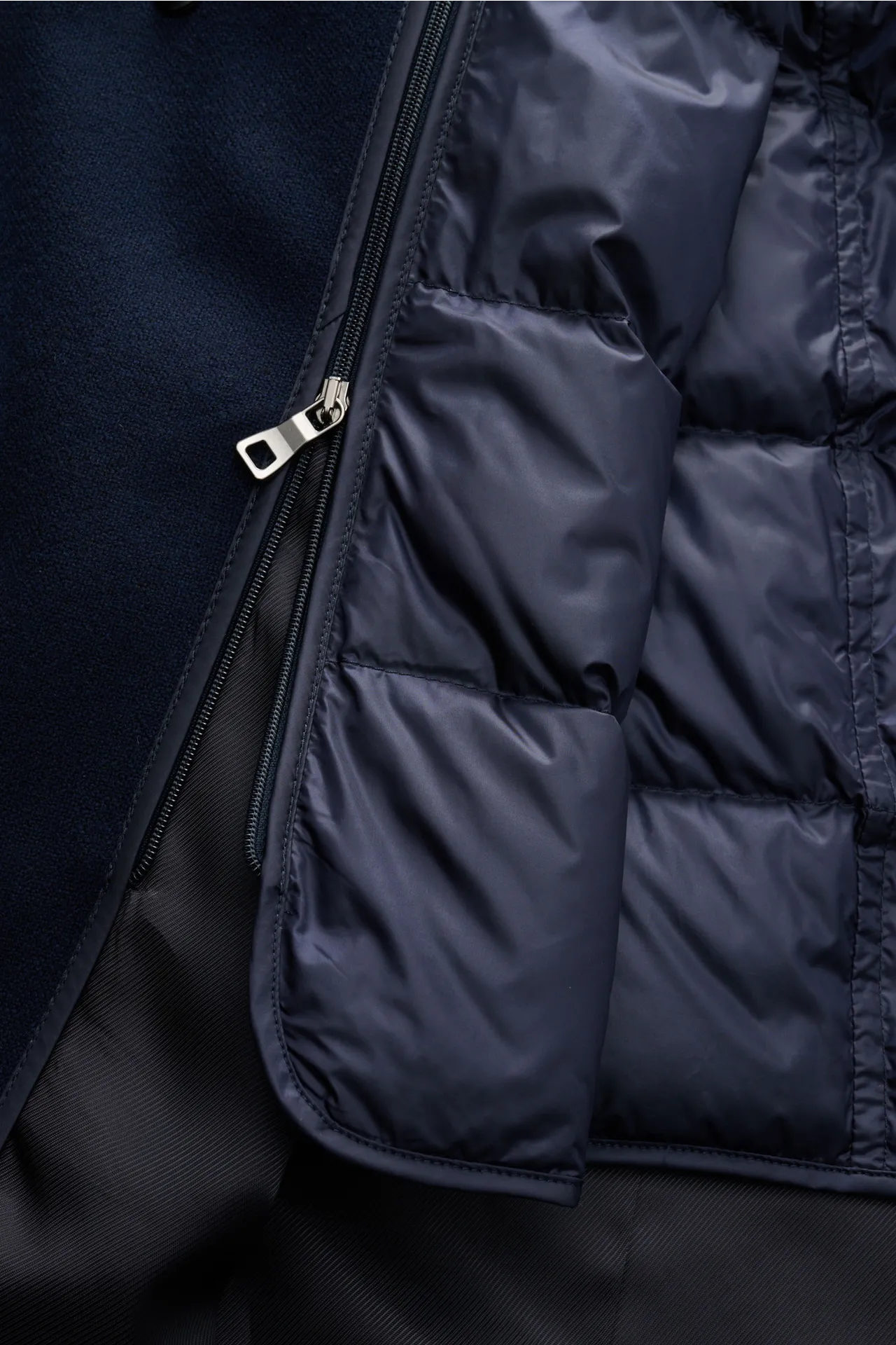 Sealup - Herren - Cashmere Daunenmantel navy – Bild 6