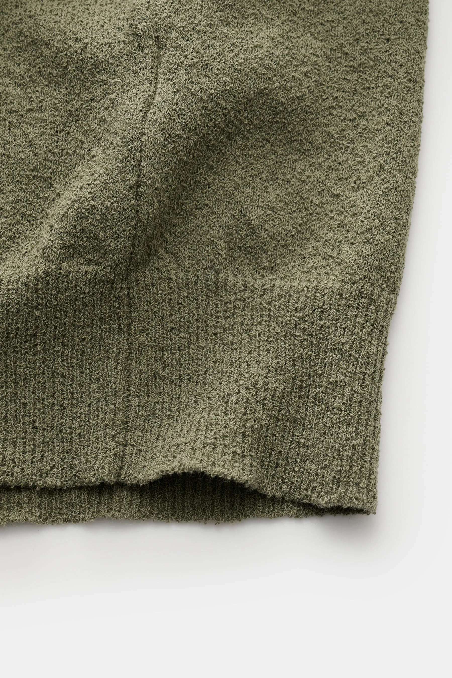 Drumohr - Herren - Kurzarm-Strickpolo graugrün – Bild 3