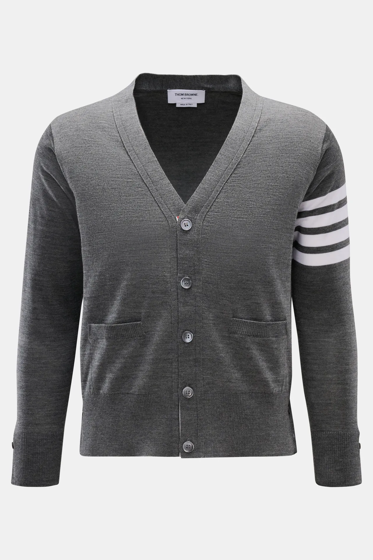 Thom Browne - Herren - Cardigan dunkelgrau meliert Thom Browne - Herren - Cardigan dunkelgrau meliert