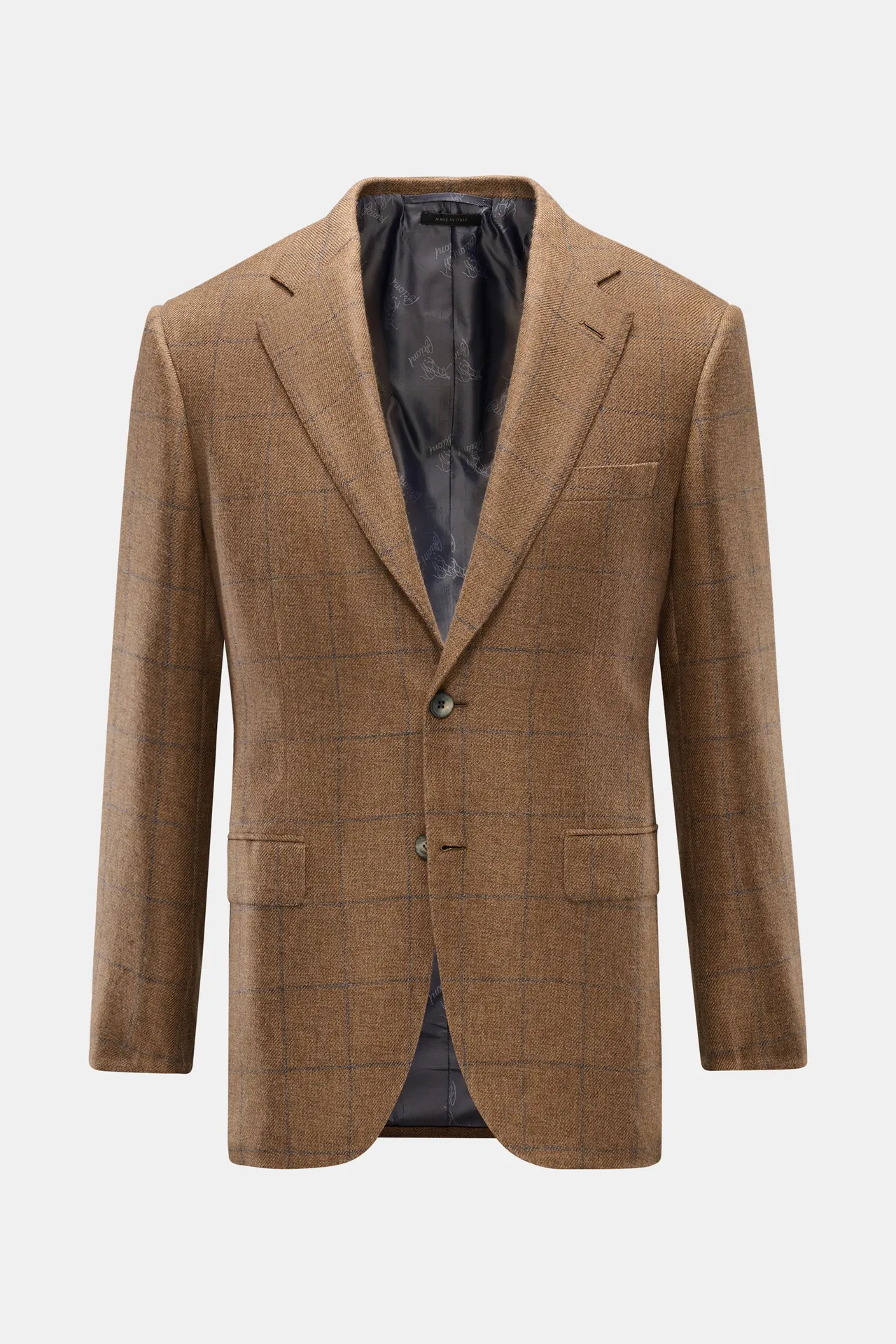 Brioni - Herren - Cashmere Sakko %27New Plume%27 braun/dunkelgrau kariert Brioni - Herren - Cashmere Sakko %27New Plume%27 braun/dunkelgrau kariert