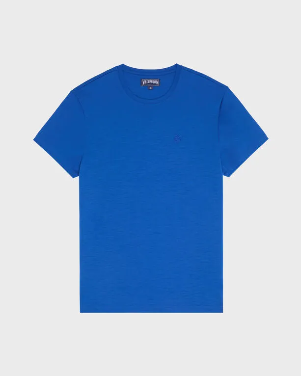 Vilebrequin - Solid Woll-t-shirt Für Herren - T-shirt - Thom - Blau - Größe M Vilebrequin - Solid Woll-t-shirt Für Herren - T-shirt - Thom - Blau - Größe M