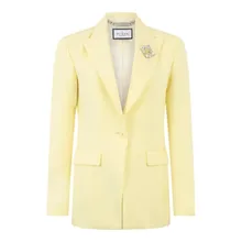 Philipp Plein - Wool Fitted Single-Breasted Blazer - Größe XS - gelb Philipp Plein - Wool Fitted Single-Breasted Blazer - Größe XS - gelb