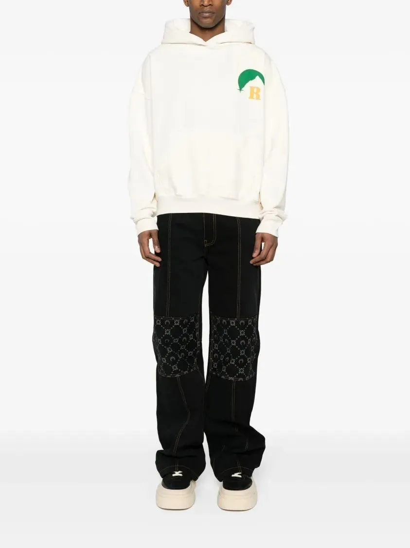 Rhude - Moonlight Cotton Hoodie - Größe M - beige – Bild 4