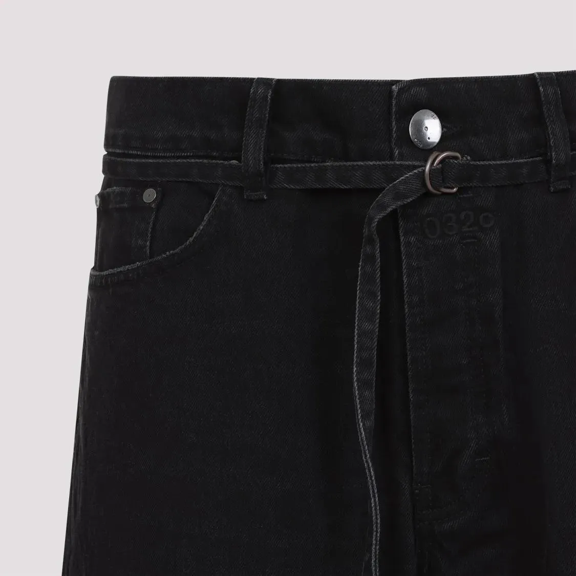 032c - Wide-Leg Black Jeans With High Waist - Größe 27 - schwarz – Bild 2
