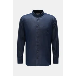 Weber+Weber - Herren - Casual Hemd Grandad-Kragen navy Weber+Weber - Herren - Casual Hemd Grandad-Kragen navy