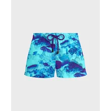 Vilebrequin - Coral Reef Stretch-badeshorts Für Damen - Shorty - Fabya - Blau - Größe XS Vilebrequin - Coral Reef Stretch-badeshorts Für Damen - Shorty - Fabya - Blau - Größe XS