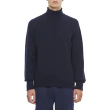 Drumohr - High Neck Wool Sweater - Größe 52 - blau Drumohr - High Neck Wool Sweater - Größe 52 - blau