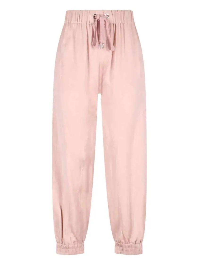 Sa Su Phi - High-Waisted Silk Blend Athletic Pants With Drawst - Größe 40 - pink Sa Su Phi - High-Waisted Silk Blend Athletic Pants With Drawst - Größe 40 - pink