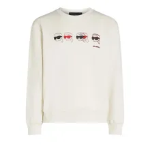 Karl Lagerfeld - IKON SWEATSHIRT MIT GRAFIK - Größe L - creme Karl Lagerfeld - IKON SWEATSHIRT MIT GRAFIK - Größe L - creme