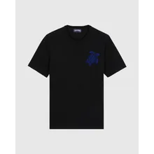 Vilebrequin - Jacquard Turtle T-shirt Aus Baumwolle Für Herren - T-shirt - Cristau - Schwarz - Größe L Vilebrequin - Jacquard Turtle T-shirt Aus Baumwolle Für Herren - T-shirt - Cristau - Schwarz - Größe L