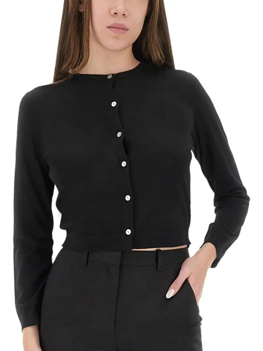 Theory - Cropped Black Cardigan - Größe M - schwarz – Bild 2