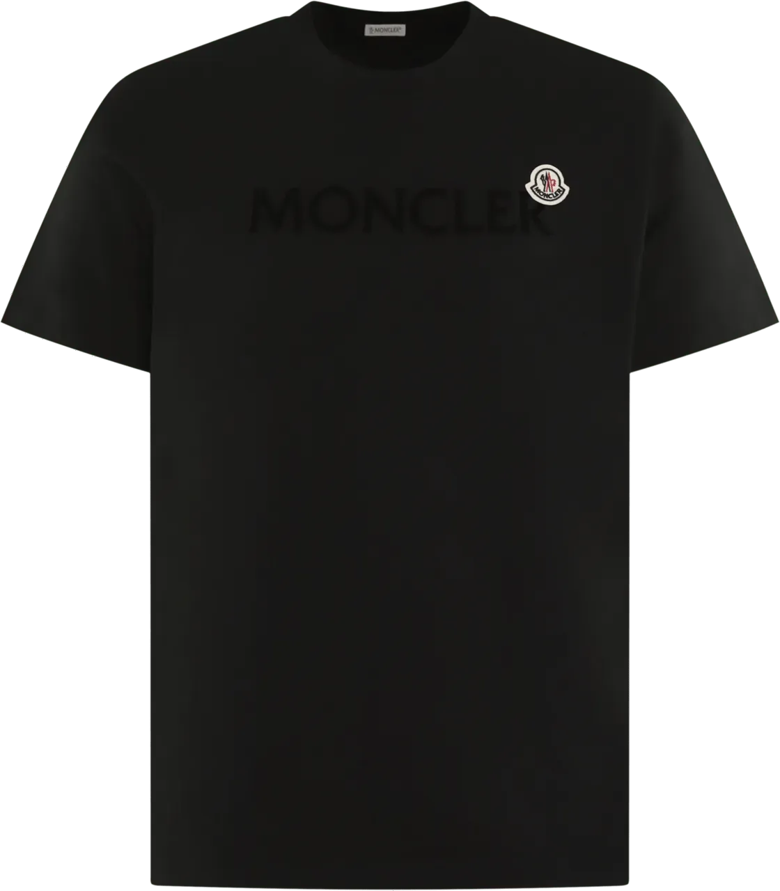 Moncler - Heren Flocked Logo T-Shirt Zwart - Größe M - schwarz Moncler - Heren Flocked Logo T-Shirt Zwart - Größe M - schwarz