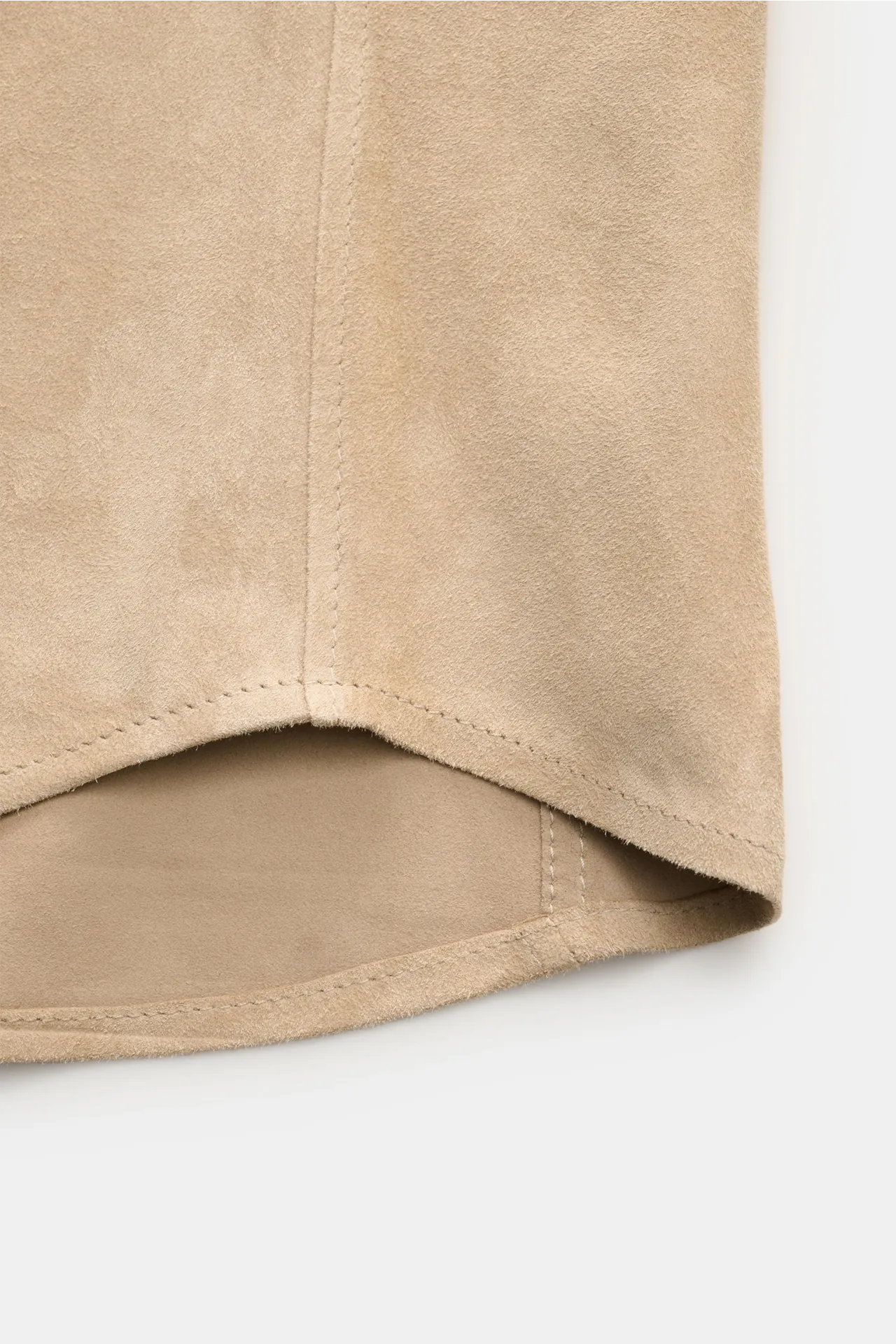 Rifugio - Herren - Veloursleder-Overshirt beige – Bild 5