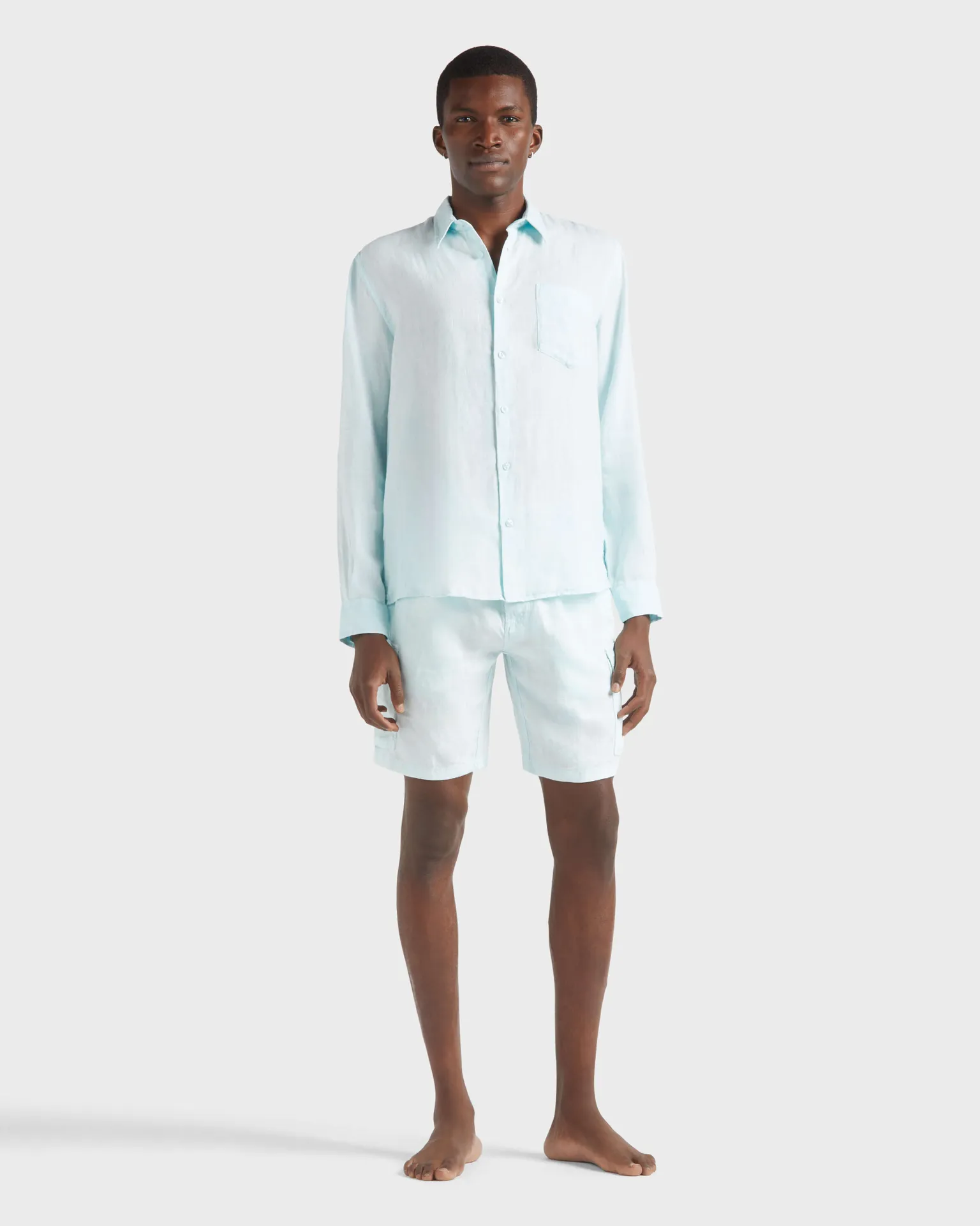 Vilebrequin - Natural Dye Leinenhemd Für Herren - Hemd - Caroubis - Blau - Größe S – Bild 3