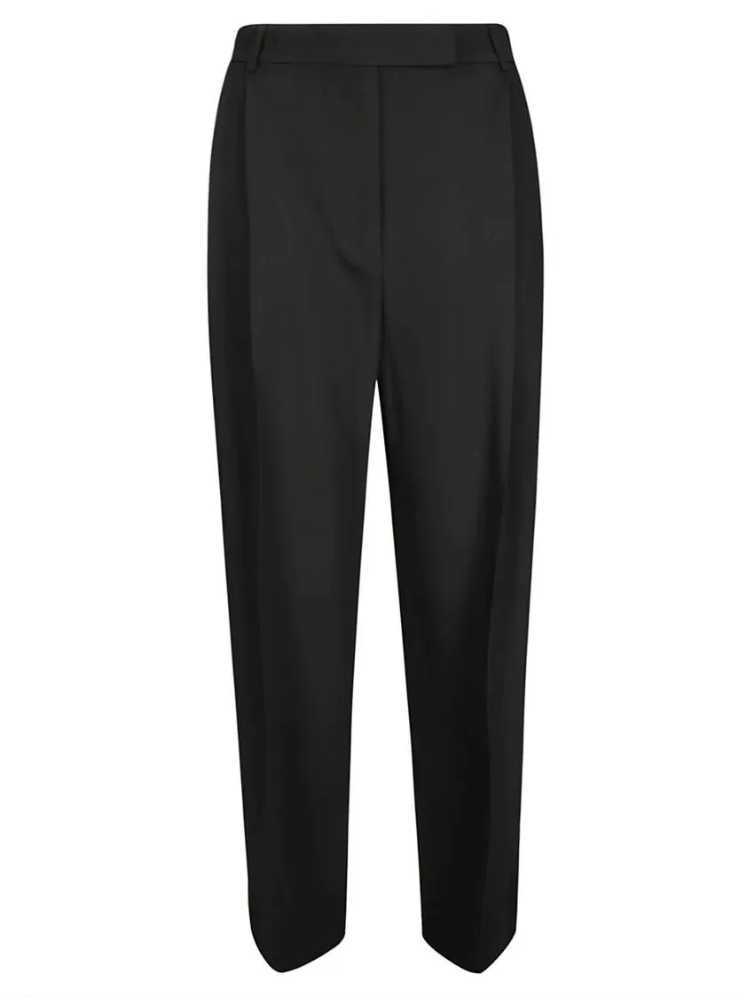 Róhe - Comfortable Fit Black Trousers With Pleats - Größe 38 - schwarz Róhe - Comfortable Fit Black Trousers With Pleats - Größe 38 - schwarz