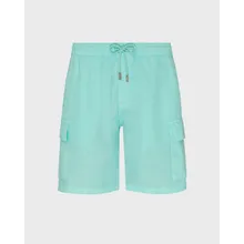 Vilebrequin - Einfarbige Leinen-bermudashorts Mit Cargotaschen Für Herren - Bermuda - Baie - Grün - Größe L Vilebrequin - Einfarbige Leinen-bermudashorts Mit Cargotaschen Für Herren - Bermuda - Baie - Grün - Größe L