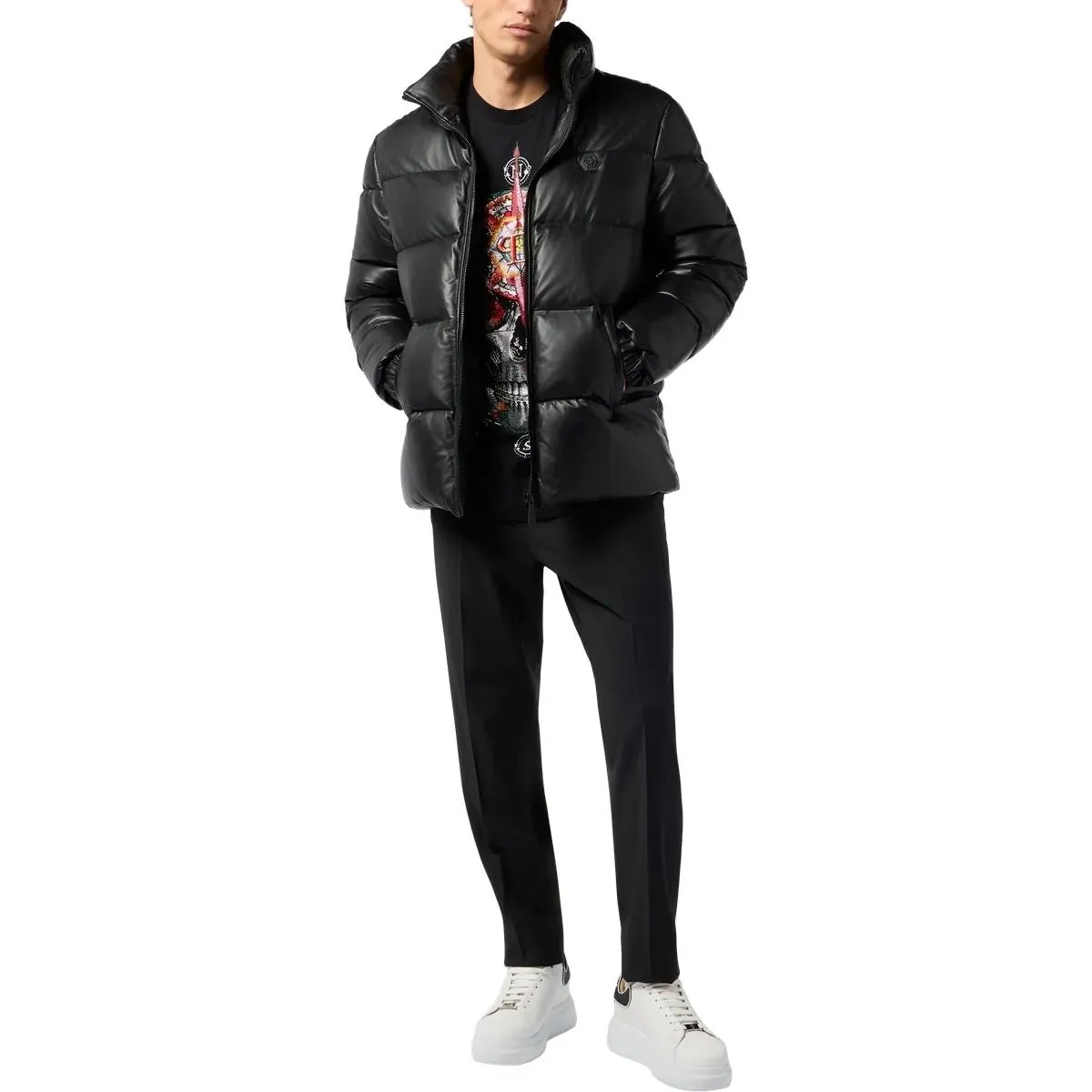 Philipp Plein - Lederjacke - Größe 3XL - schwarz – Bild 2