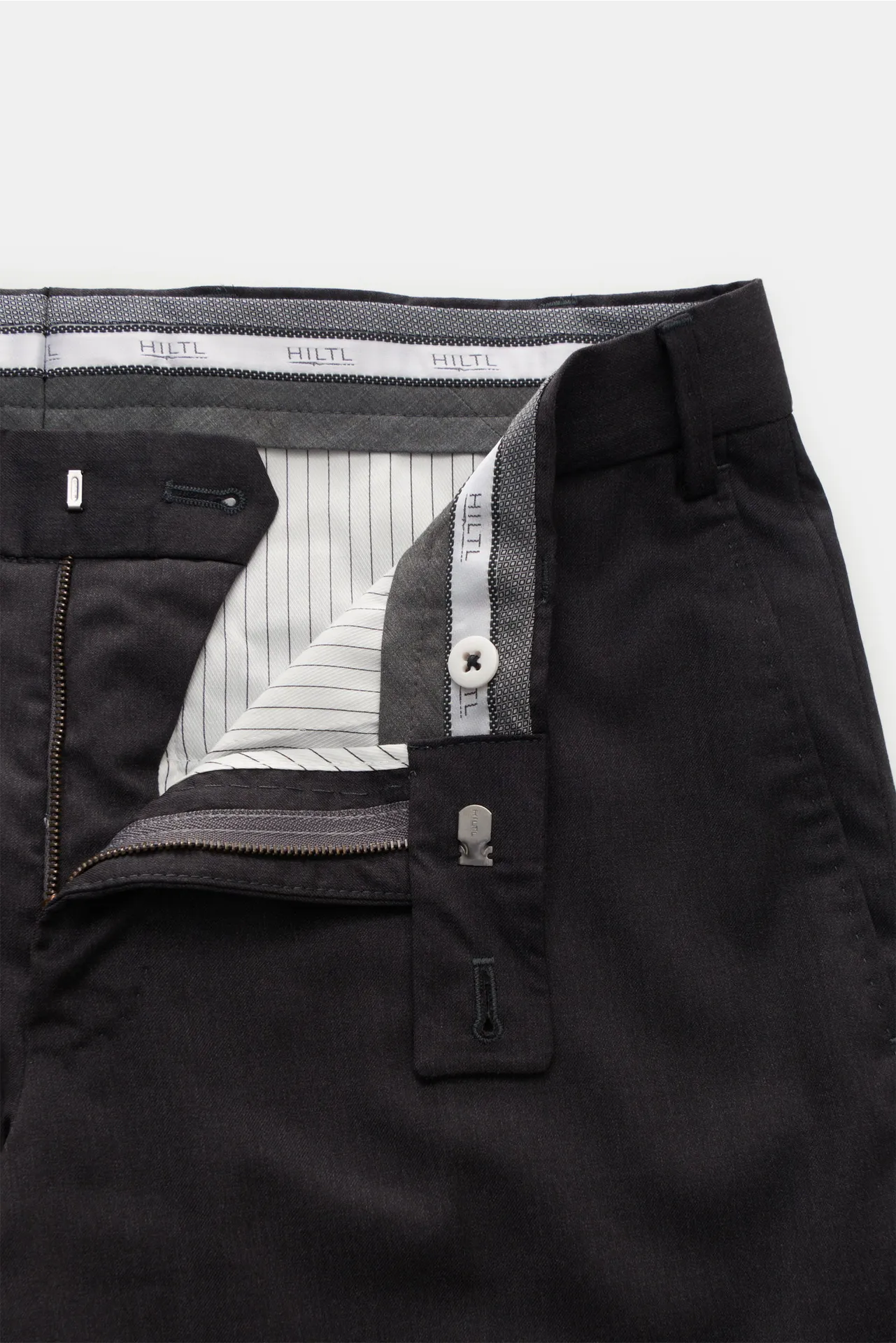 Hiltl - Herren - Wollhose 'Piacenza' dunkelgrau meliert – Bild 4