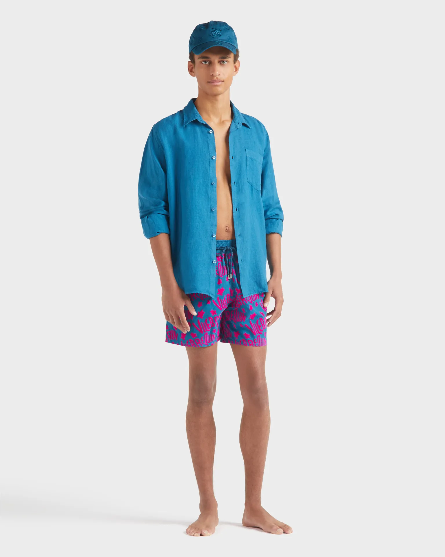 Vilebrequin - Solid Hemd Aus Leinen Für Herren - Hemd - Caroubis - Blau - Größe XL – Bild 5