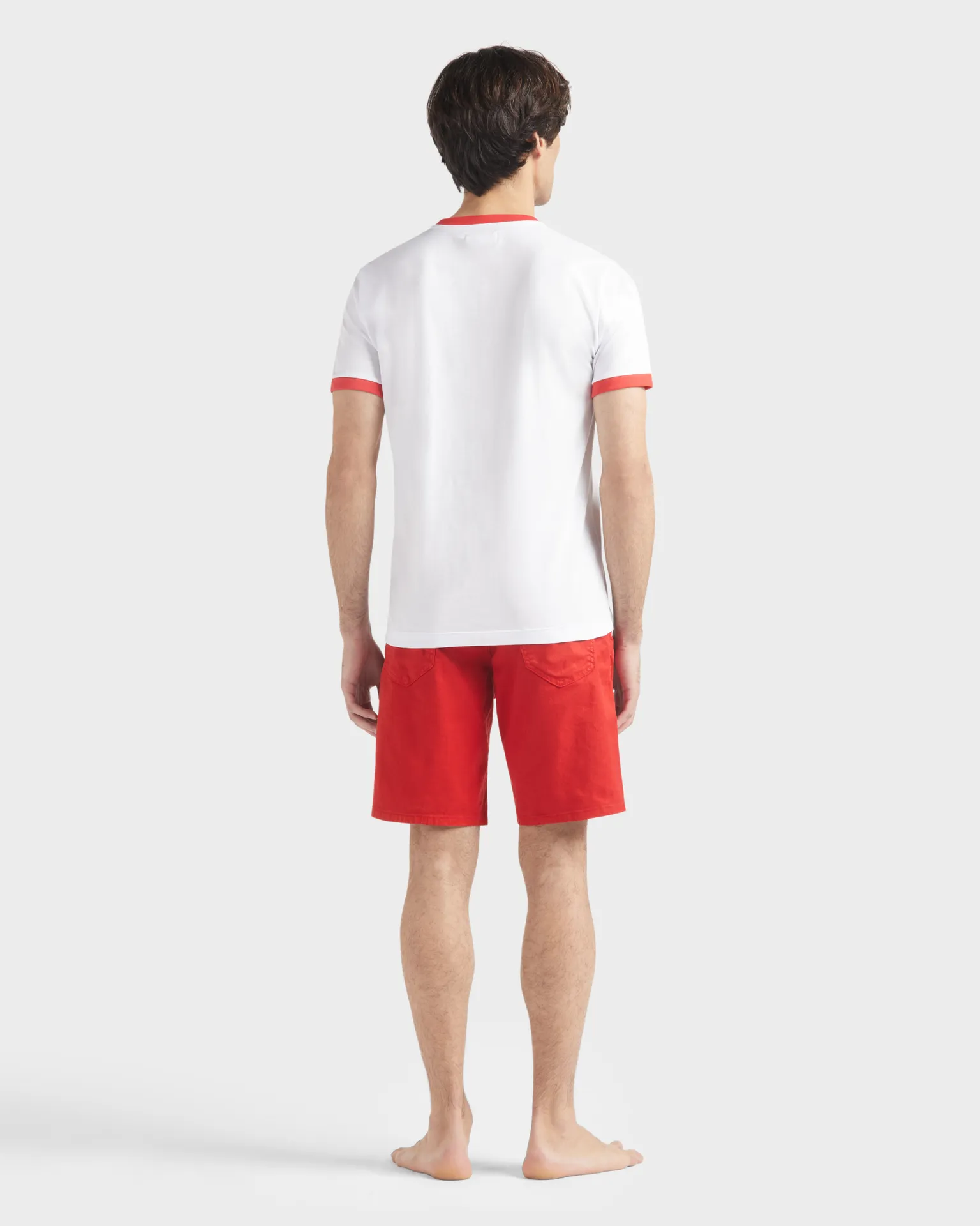 Vilebrequin - T-shirt Aus Leichtem Baumwolljersey Mit Zweifarbigem Logo Für Herren - T-shirt - Portisol - Rot - Größe XXXL – Bild 4