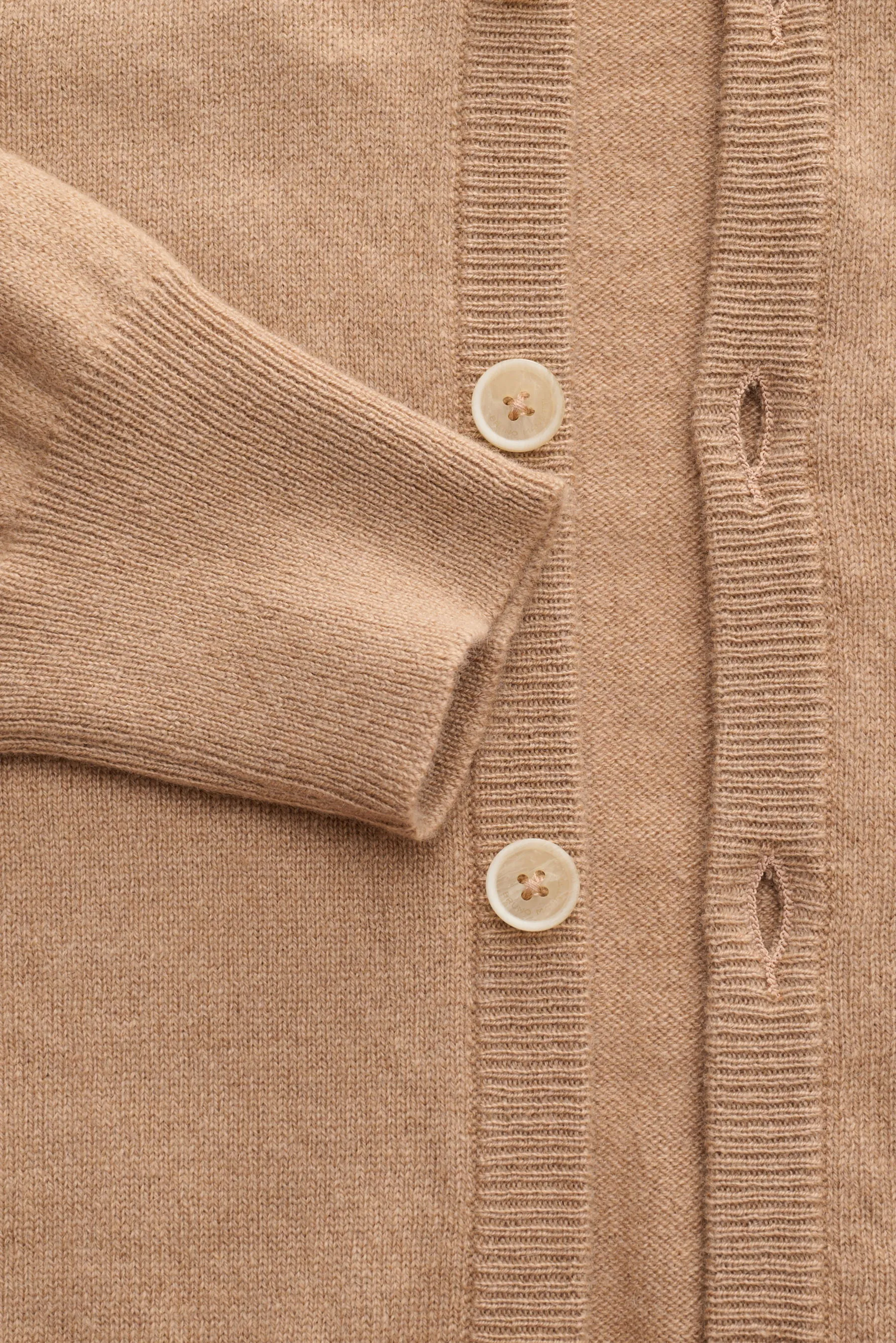 Bruno Manetti - Herren - Cashmere Cardigan hellbraun – Bild 3