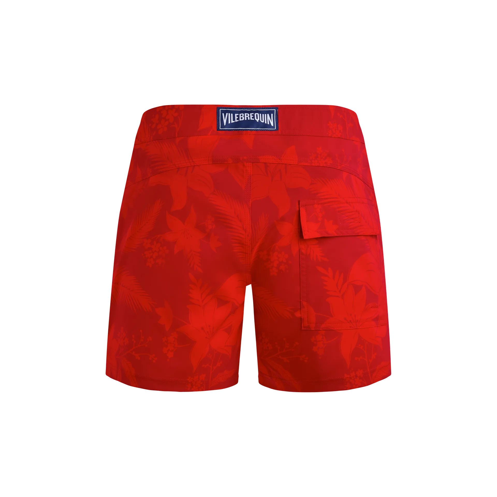 Vilebrequin Kurze Flower Power Badeshorts Mit Flachem Bund Für Herren - Menise - Rot - Größe L Vilebrequin Kurze Flower Power Badeshorts Mit Flachem Bund Für Herren - Menise - Rot - Größe L