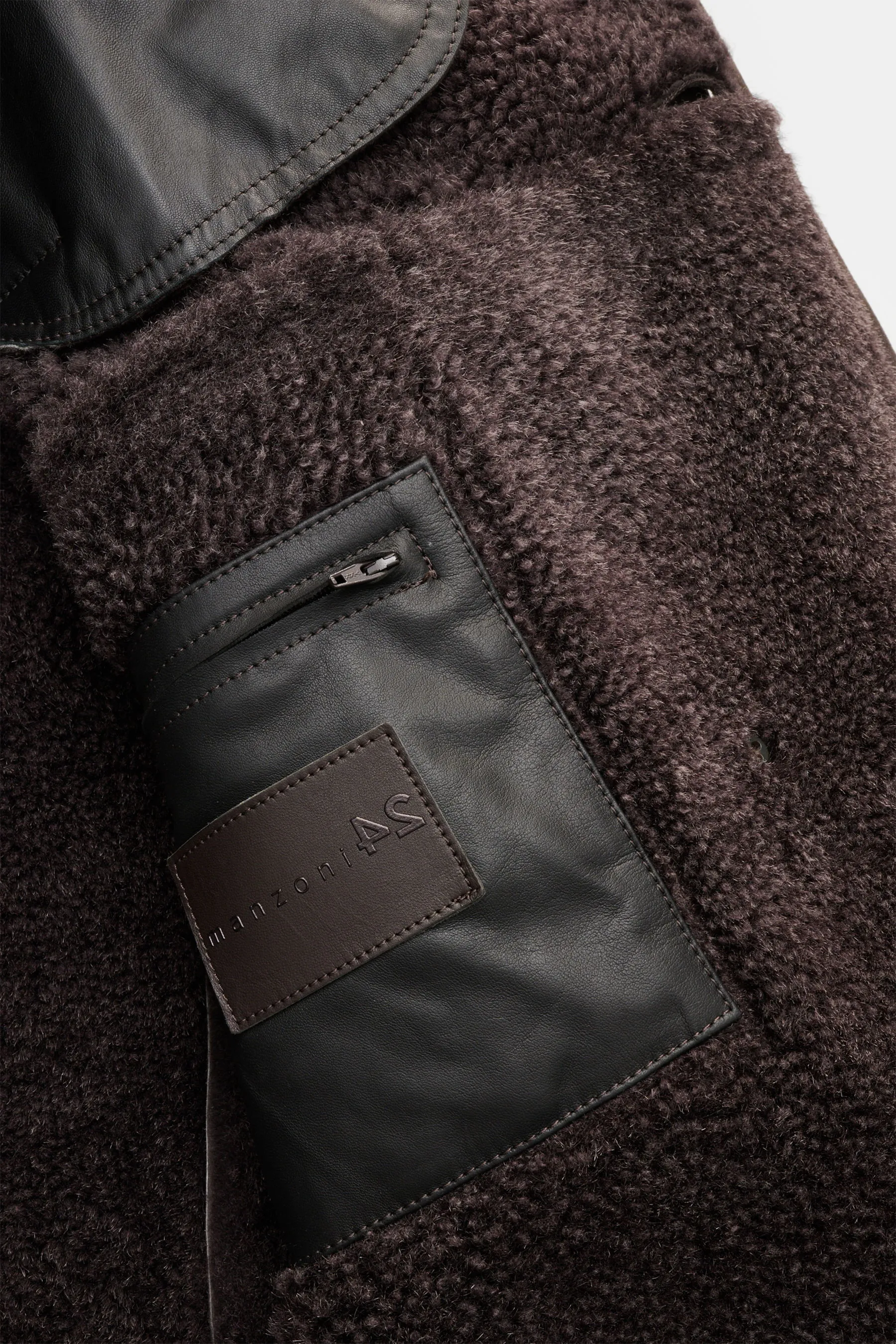 Manzoni 24 - Herren - Lammfellmantel dunkelbraun – Bild 5