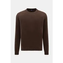 Fedeli - Herren - Cashmere Rundhalspullover %27Argentina%27 dunkelbraun Fedeli - Herren - Cashmere Rundhalspullover %27Argentina%27 dunkelbraun