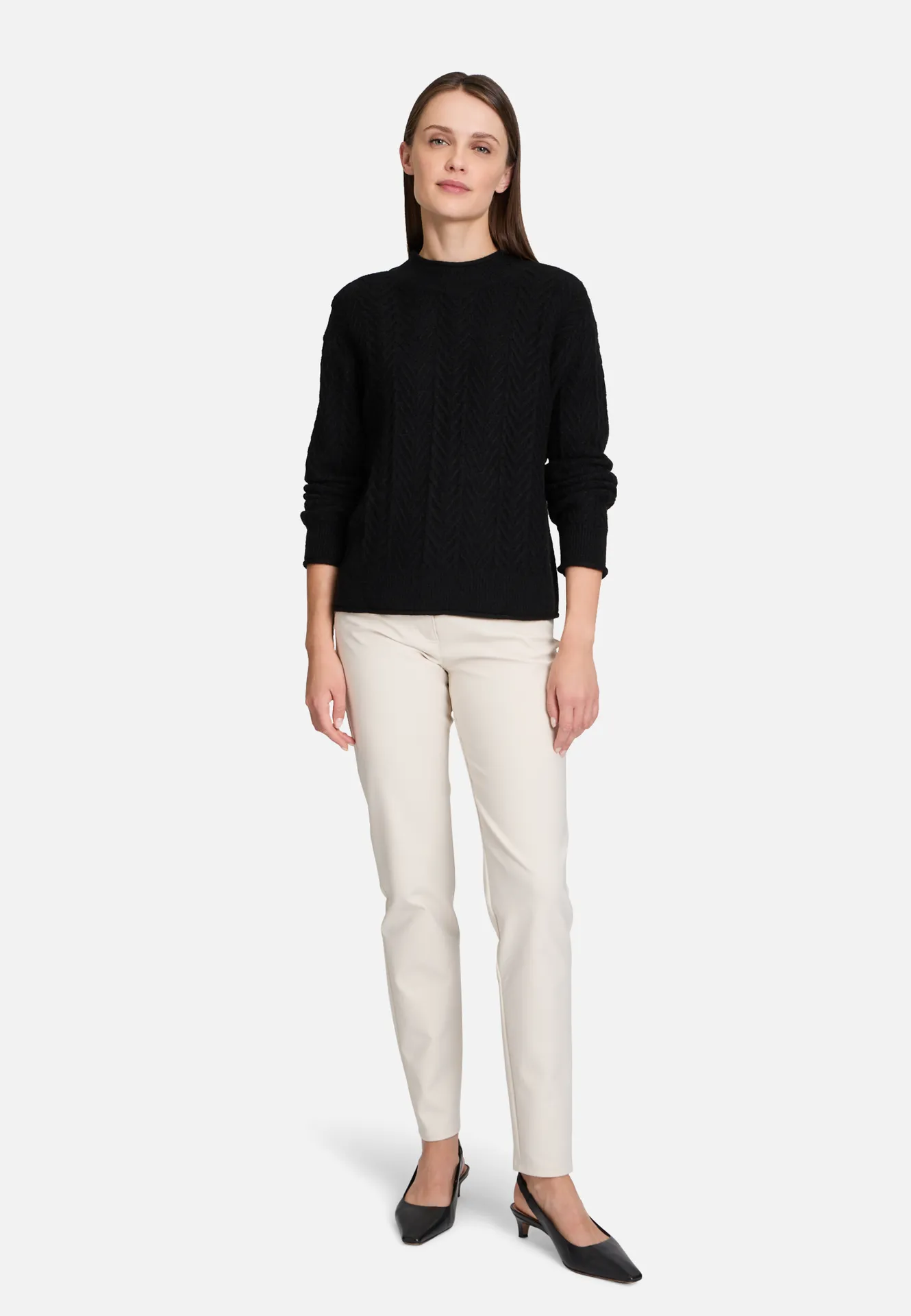 Grobstrick-Pullover mit Struktur – Bild 2