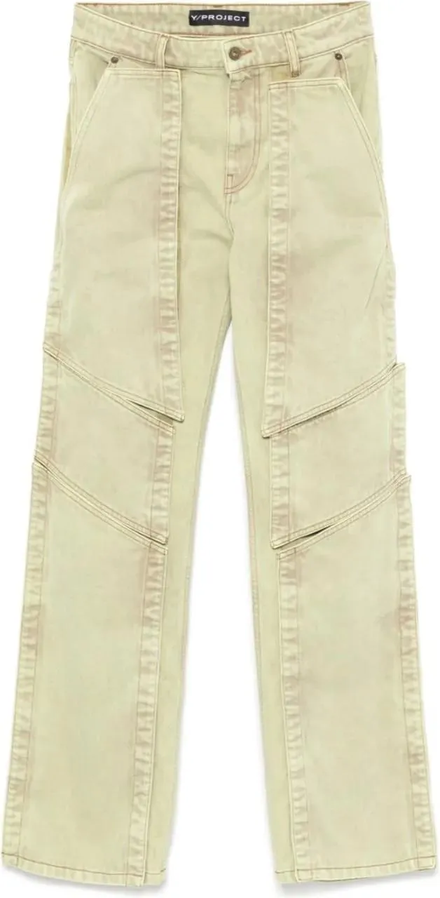 Y/Project - Velcro Multi Panel Jeans Light Green - Größe 27 - grün Y/Project - Velcro Multi Panel Jeans Light Green - Größe 27 - grün