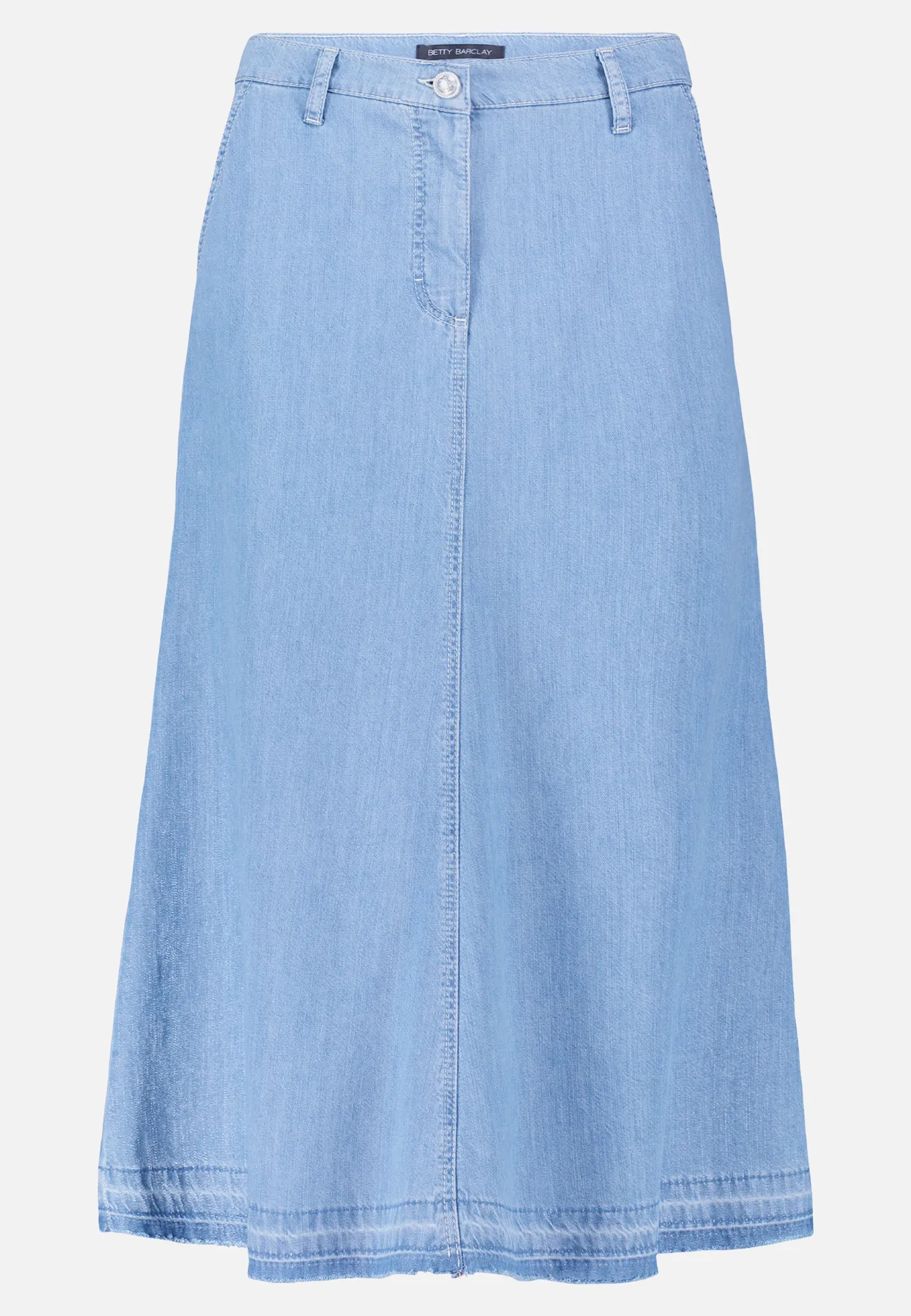 Jeansrock mit offenem Saum – Bild 3