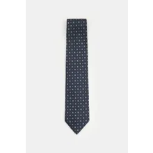 Eddy Monetti - Herren - Seidenkrawatte dark navy/hellblau/gelb gemustert Eddy Monetti - Herren - Seidenkrawatte dark navy/hellblau/gelb gemustert