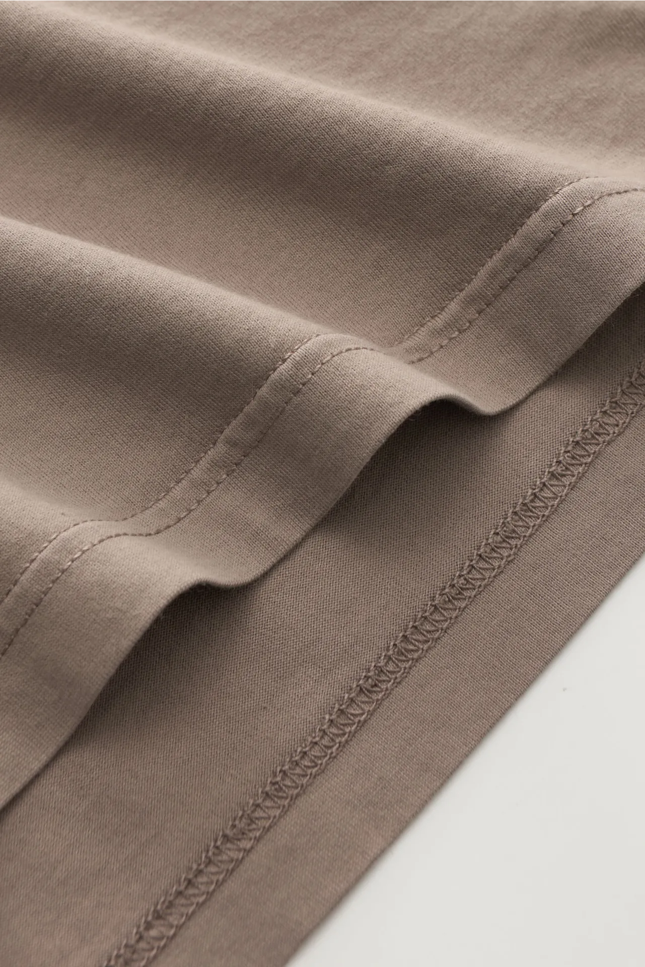 Fedeli - Herren - Jersey-Hemd 'Jason' Haifisch-Kragen taupe – Bild 4