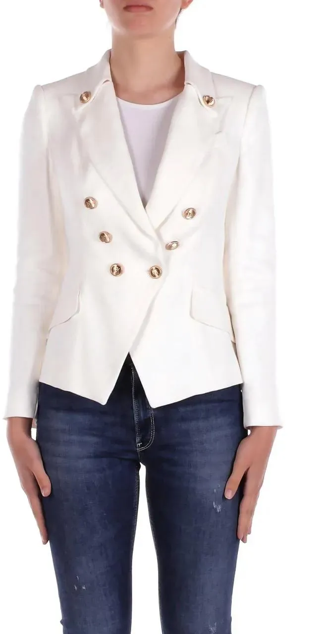 Elisabetta Franchi - Jackets Ivory - Größe 42 - weiß Elisabetta Franchi - Jackets Ivory - Größe 42 - weiß
