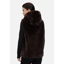 Plüschweste mit Kapuze Plüschweste mit Kapuze