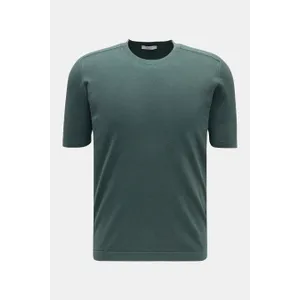 Boglioli - Herren - Feinstrick Rundhals-Kurzarmpullover dunkelgrün Boglioli - Herren - Feinstrick Rundhals-Kurzarmpullover dunkelgrün