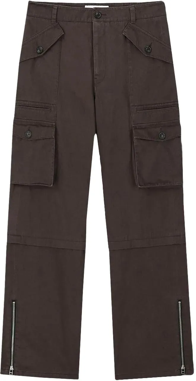 Tony Wack - Pantaloni Utility Cargo Garment Washed Faded Marro - Größe L - bunt Tony Wack - Pantaloni Utility Cargo Garment Washed Faded Marro - Größe L - bunt