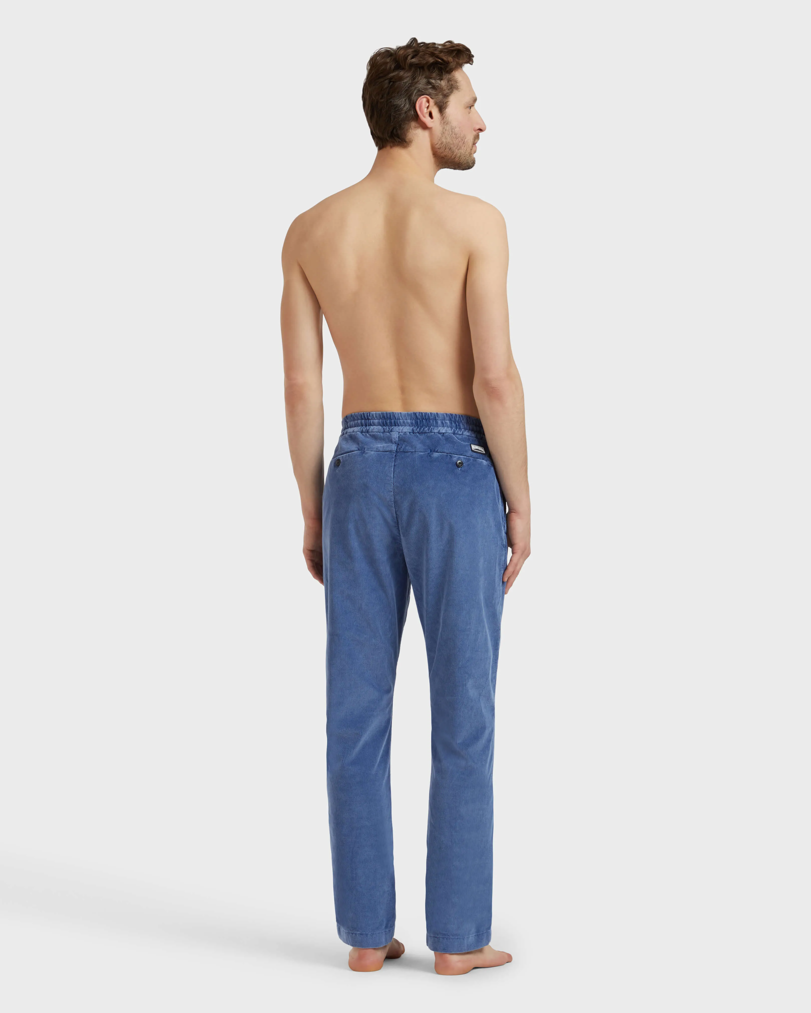 Vilebrequin - Hose Mit Elastikbund Aus Samt Für Herren - Hose - Clemence - Blau - Größe 28 – Bild 4