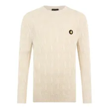 BILLIONAIRE - Wool Silk Roundneck Pullover Braids - Größe 3XL - weiß BILLIONAIRE - Wool Silk Roundneck Pullover Braids - Größe 3XL - weiß