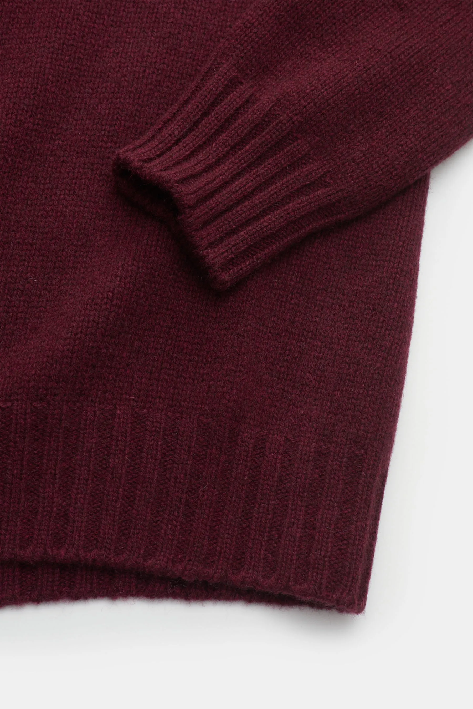 04651/ A trip in a bag - Herren - Pullover 'Blended Mock' bordeaux – Bild 4