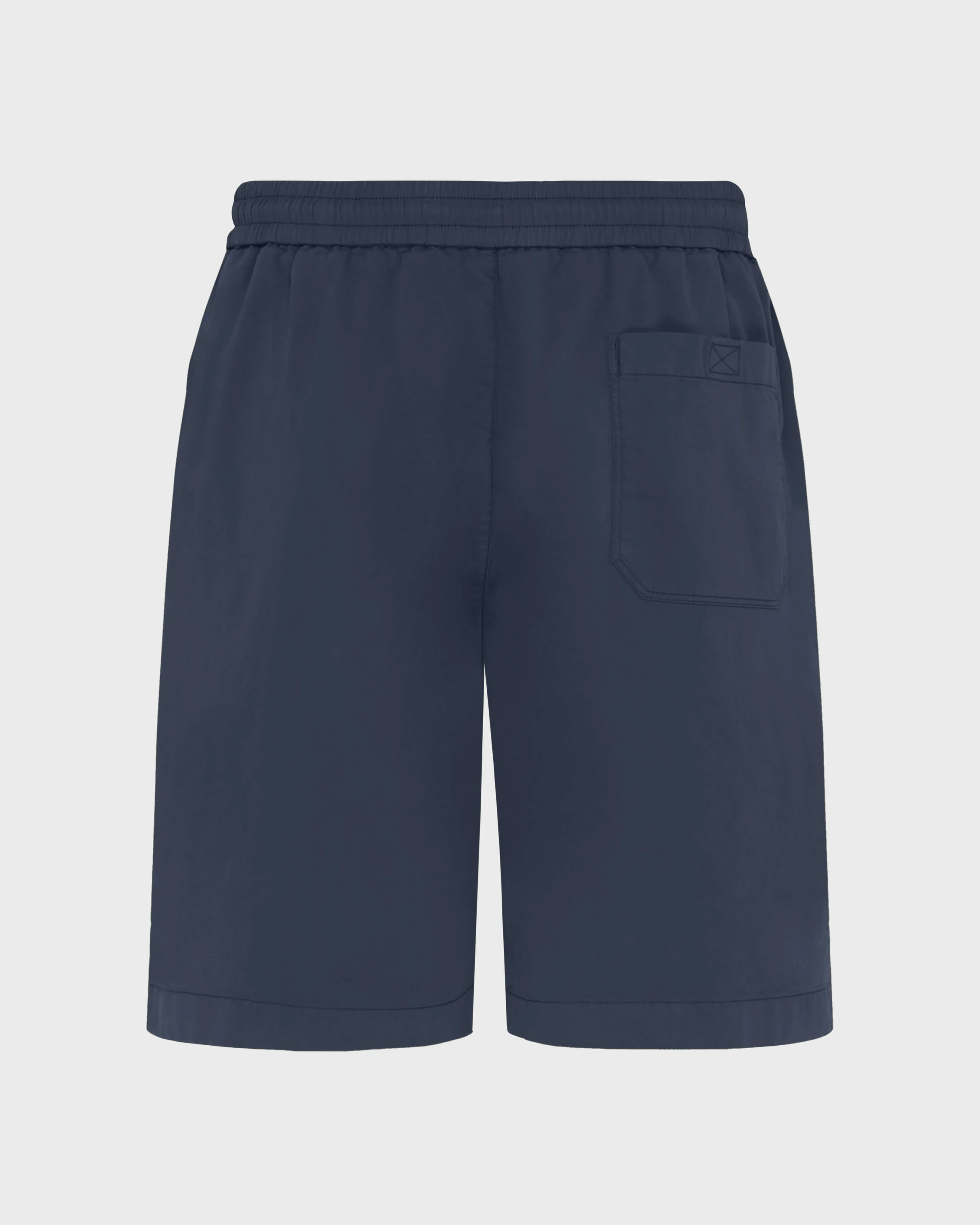 Vilebrequin - Men Satin Cotton Elastic Waist Bermuda Shorts Solid - Bermuda - Bartolo - Blau - Größe L – Bild 2