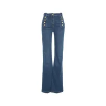 Elisabetta Franchi - Decorative Button Jeans - Größe 28 - grün Elisabetta Franchi - Decorative Button Jeans - Größe 28 - grün