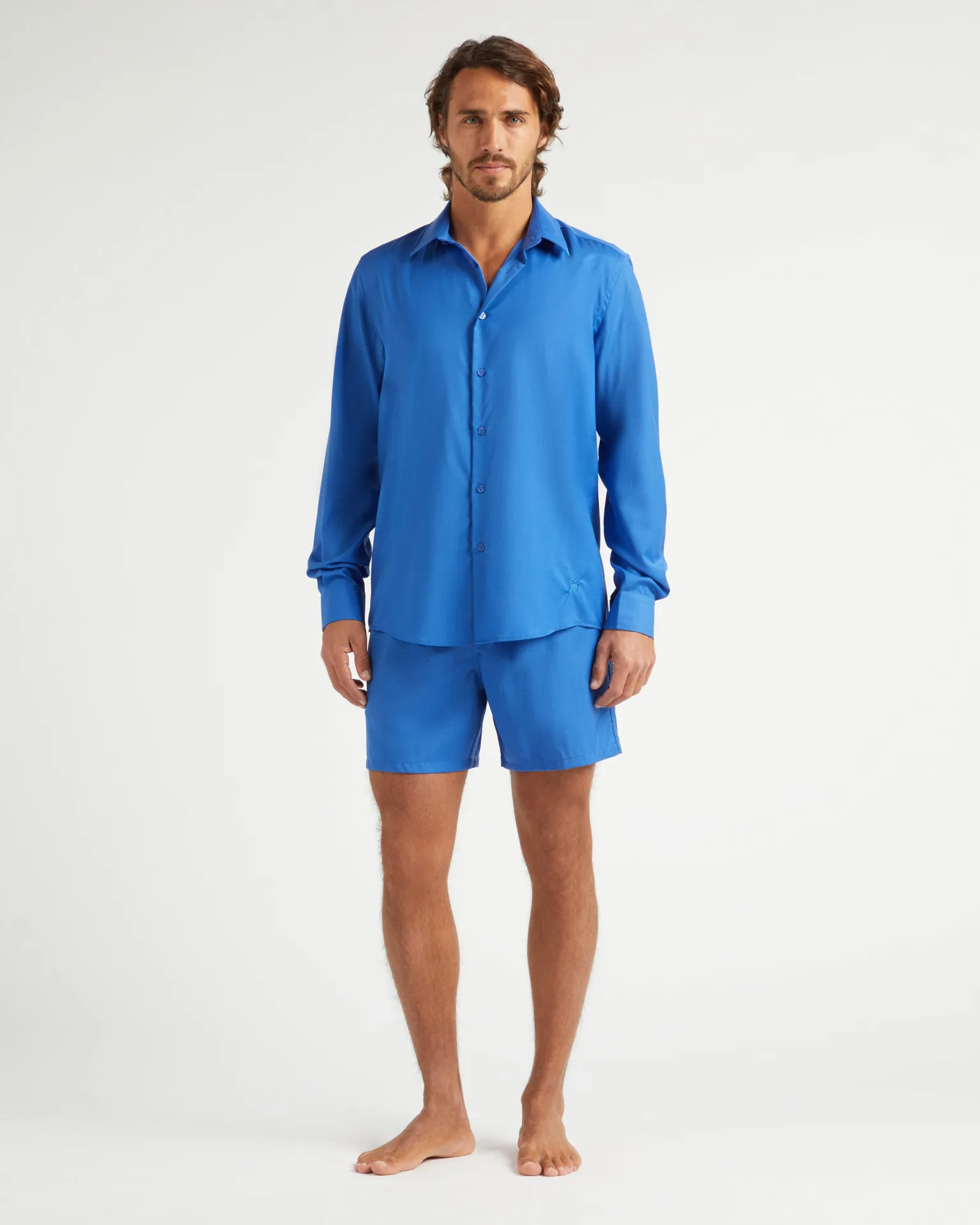 Vilebrequin - Solid Hemd Aus Wolle Für Herren - Hemd - Cool - Blau - Größe M – Bild 3