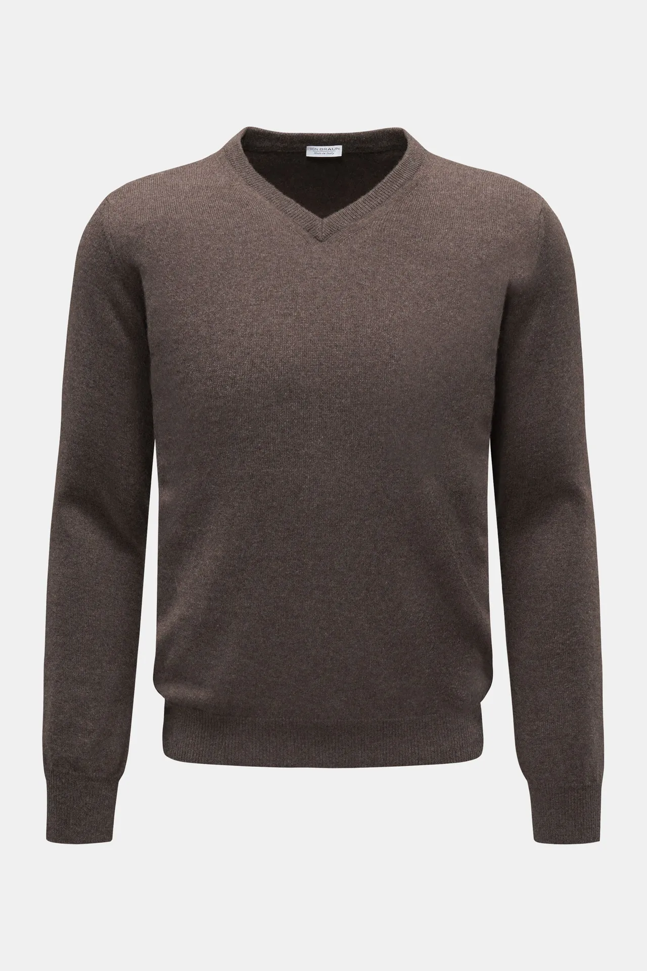 von Braun - Herren - Cashmere V-Neck Pullover graubraun von Braun - Herren - Cashmere V-Neck Pullover graubraun