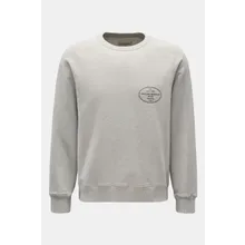 Officine Générale - Herren - Rundhals-Sweatshirt %27Didi%27 hellgrau meliert Officine Générale - Herren - Rundhals-Sweatshirt %27Didi%27 hellgrau meliert